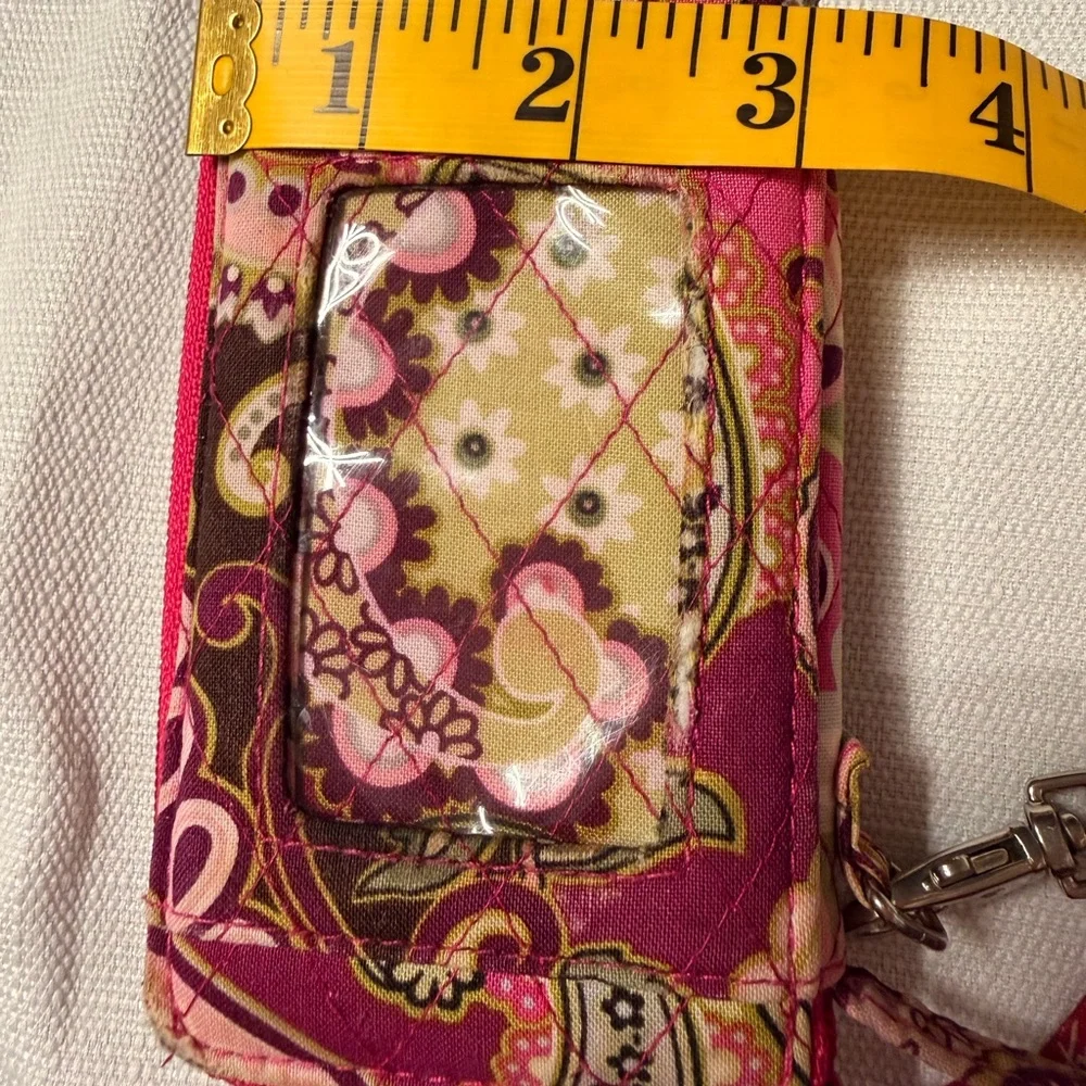 Vera Bradley Pink Floral Paisley Quilted Zip Wallet - Picture 9 of 9